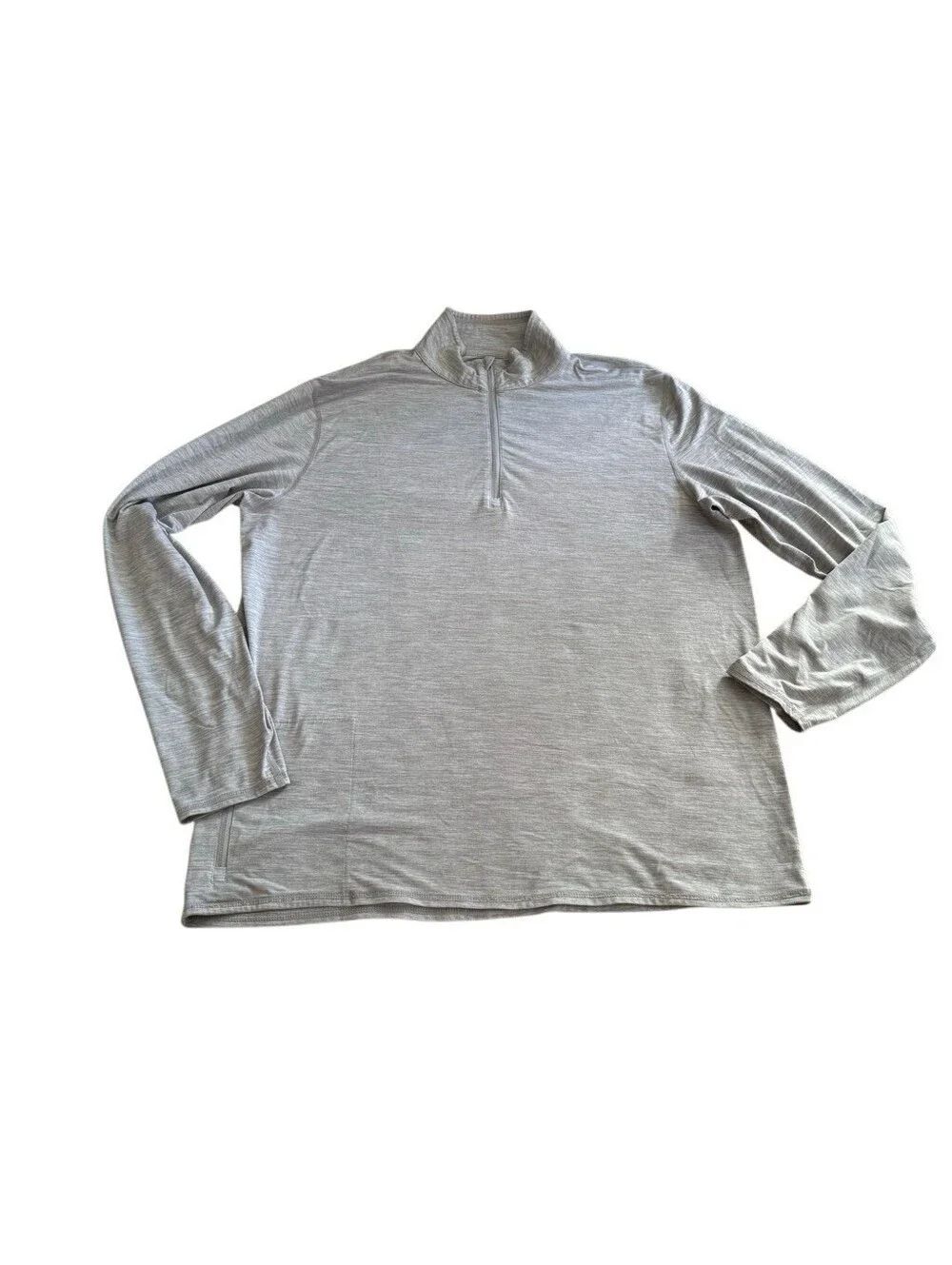 Vuori Ease Performance Half Zip Shirt Mens XL Gray Lightweight Pocket
